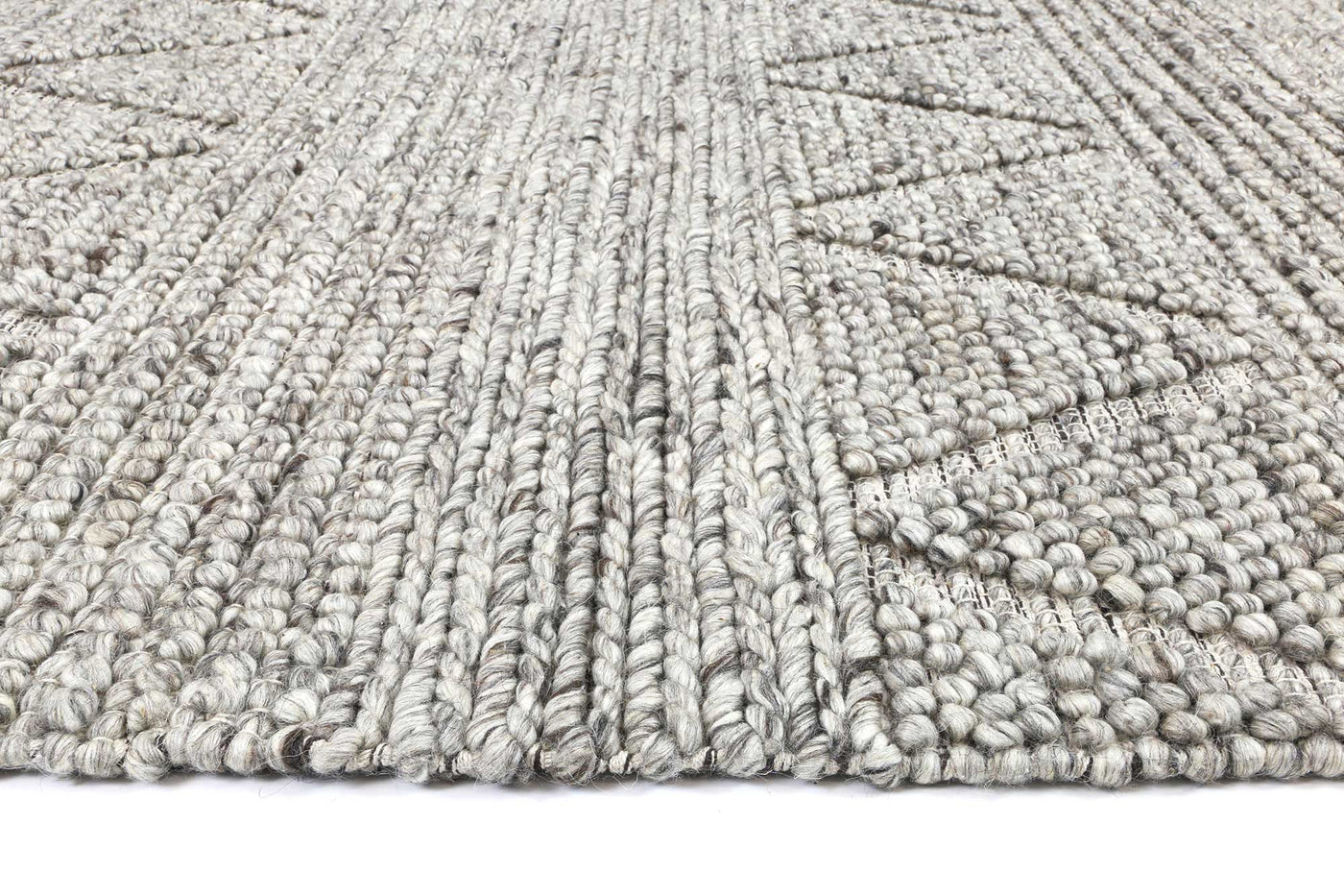 Himadri Chevron Ash Contemporary Wool Blend Rug Brand Ventures