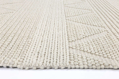 Himadri Chevron Ivory Contemporary Wool Blend Rug Brand Ventures