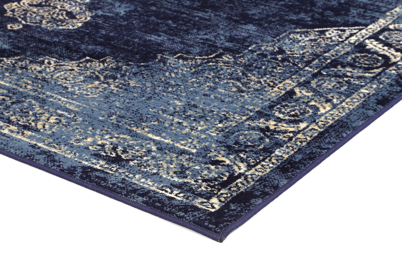 Delilah Navy Blue Distress Rug Brand Ventures