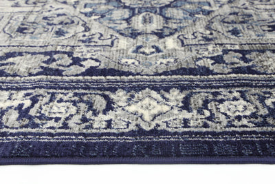 Delilah Navy Blue Transitional Rug Brand Ventures