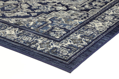 Delilah Navy Blue Transitional Rug Brand Ventures