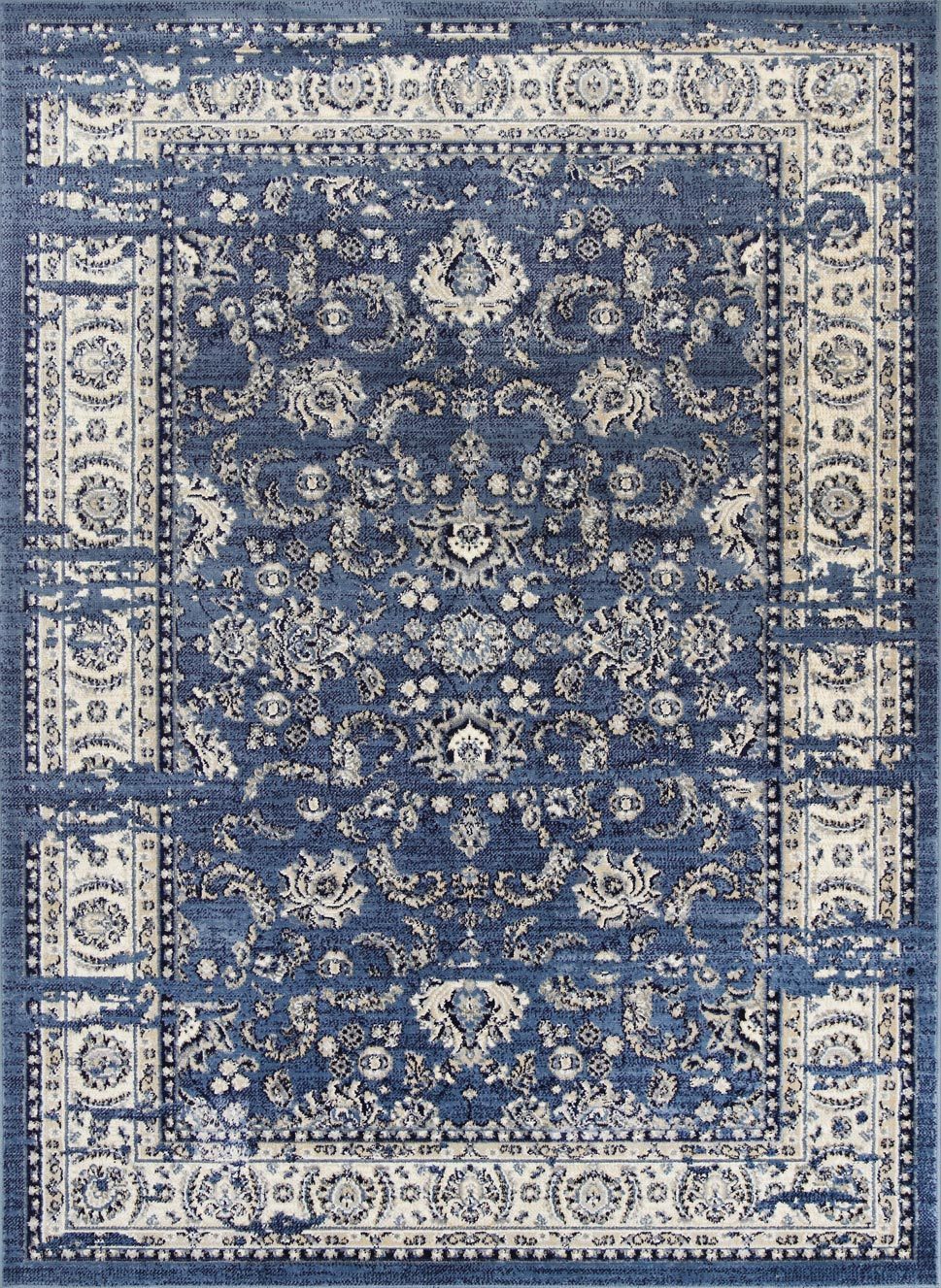 Delilah Distressed Navy Blue Rug Brand Ventures