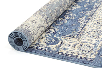 Delilah Distressed Navy Blue Rug Brand Ventures