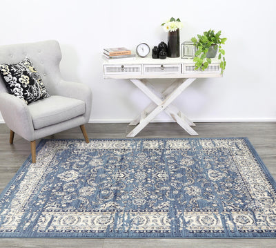 Delilah Distressed Navy Blue Rug Brand Ventures