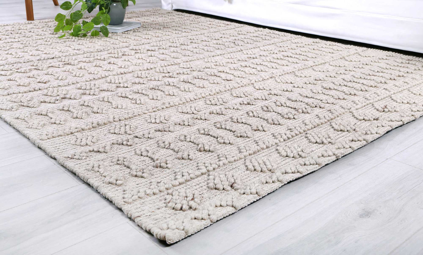 Himadri Neats Natural Contemporary Wool Blend Rug Brand Ventures