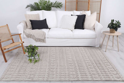 Himadri Neats Natural Contemporary Wool Blend Rug Brand Ventures