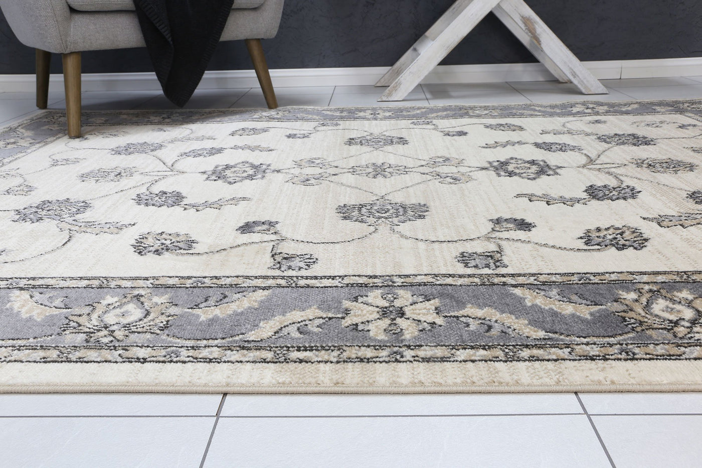 Delilah Cream Grey Oriental Rug Brand Ventures