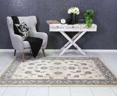 Delilah Cream Grey Oriental Rug Brand Ventures