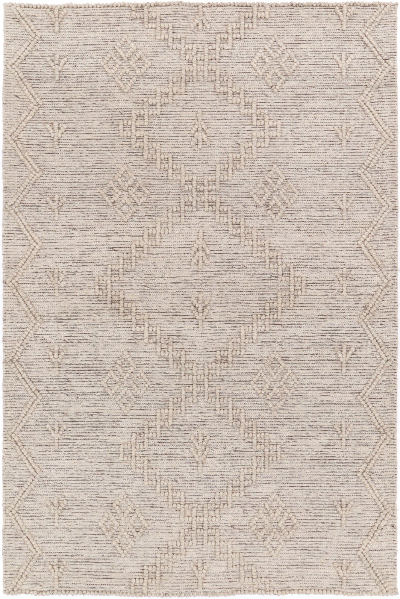 Anjuna Aztec Wool Blend Ash Rug (No Tassel).