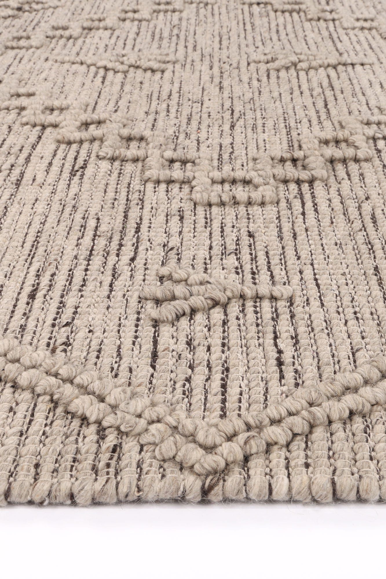 Anjuna Aztec Wool Blend Ash Rug (No Tassel).