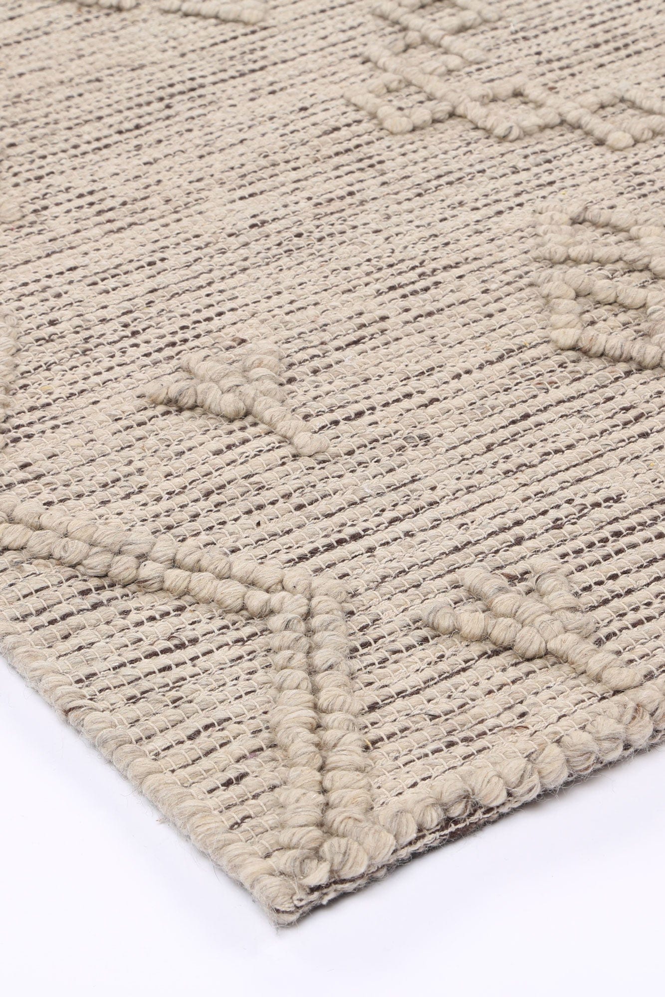 Anjuna Aztec Wool Blend Ash Rug (No Tassel).