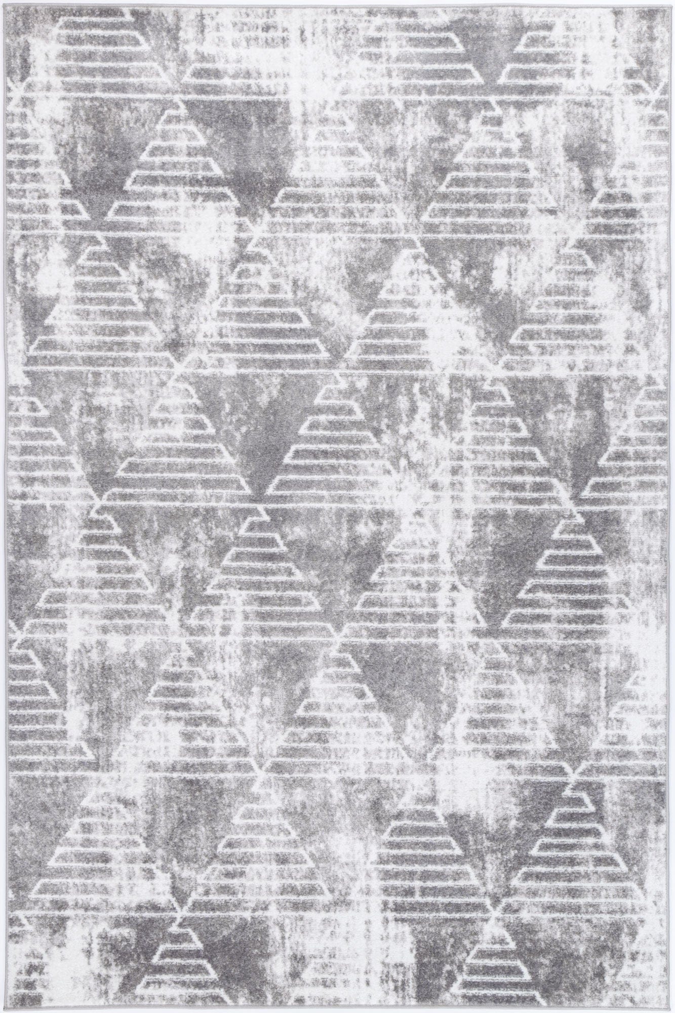 Christina Matrix Geometric Silver Rug Brand Ventures