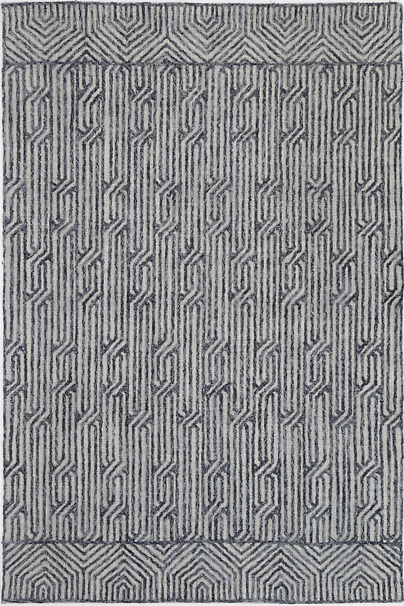 Mirabella Almeria Blue Contemporary Rug.