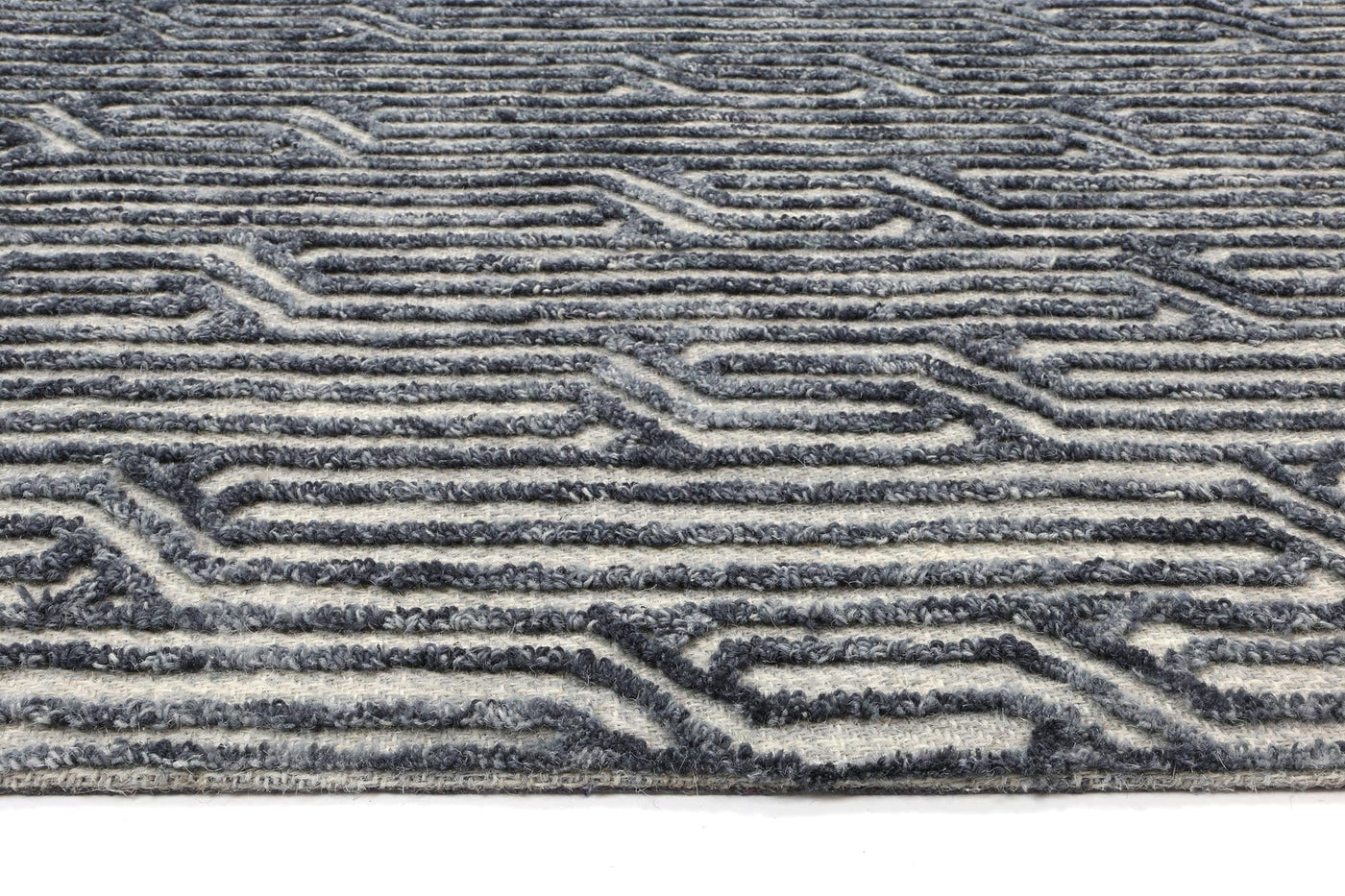 Mirabella Almeria Blue Contemporary Rug.