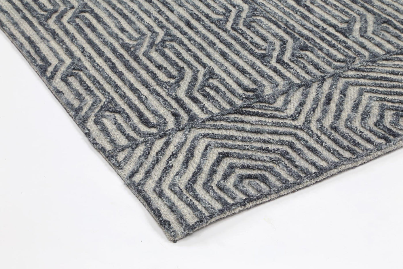 Mirabella Almeria Blue Contemporary Rug.