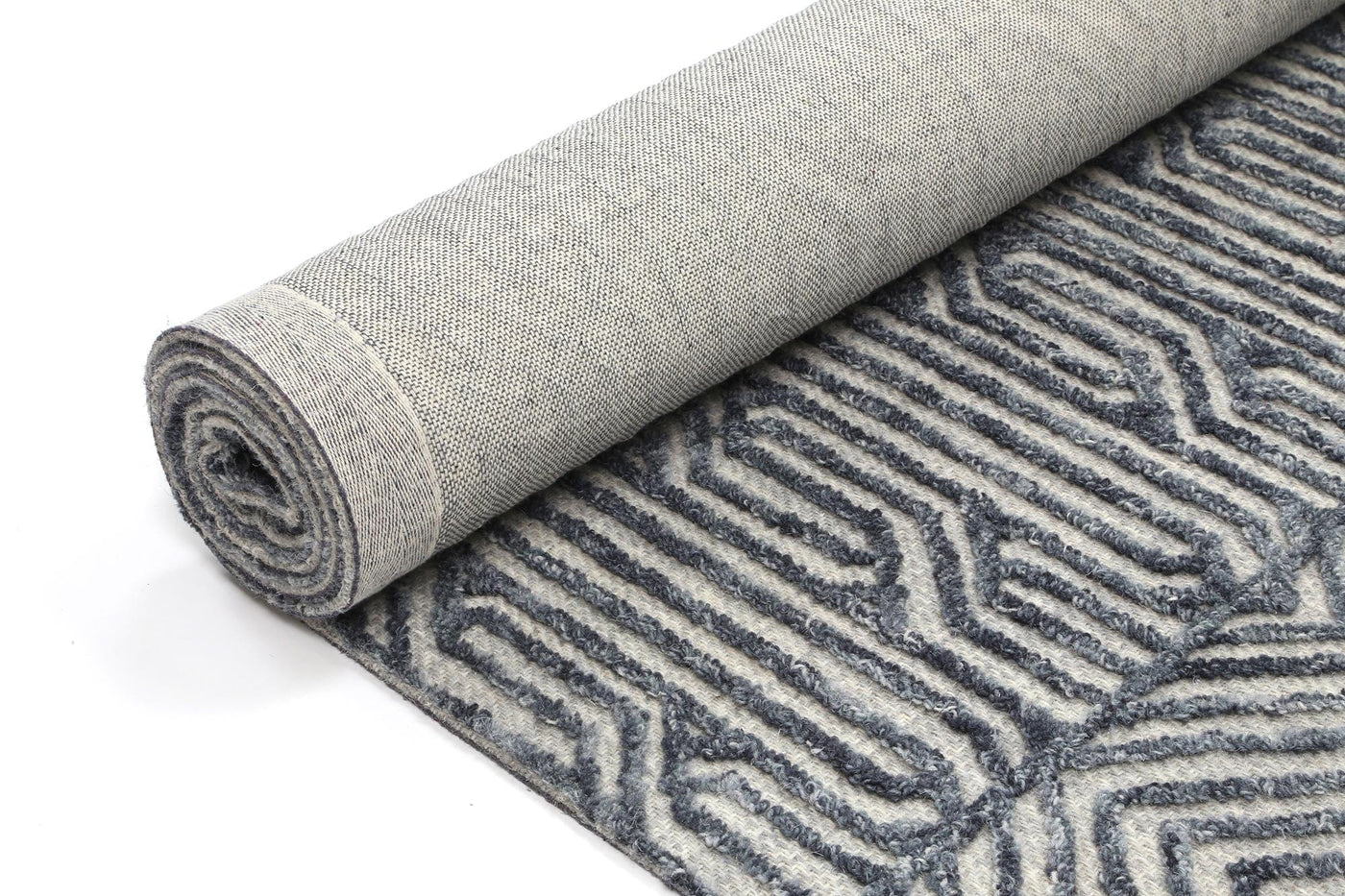 Mirabella Almeria Blue Contemporary Rug.