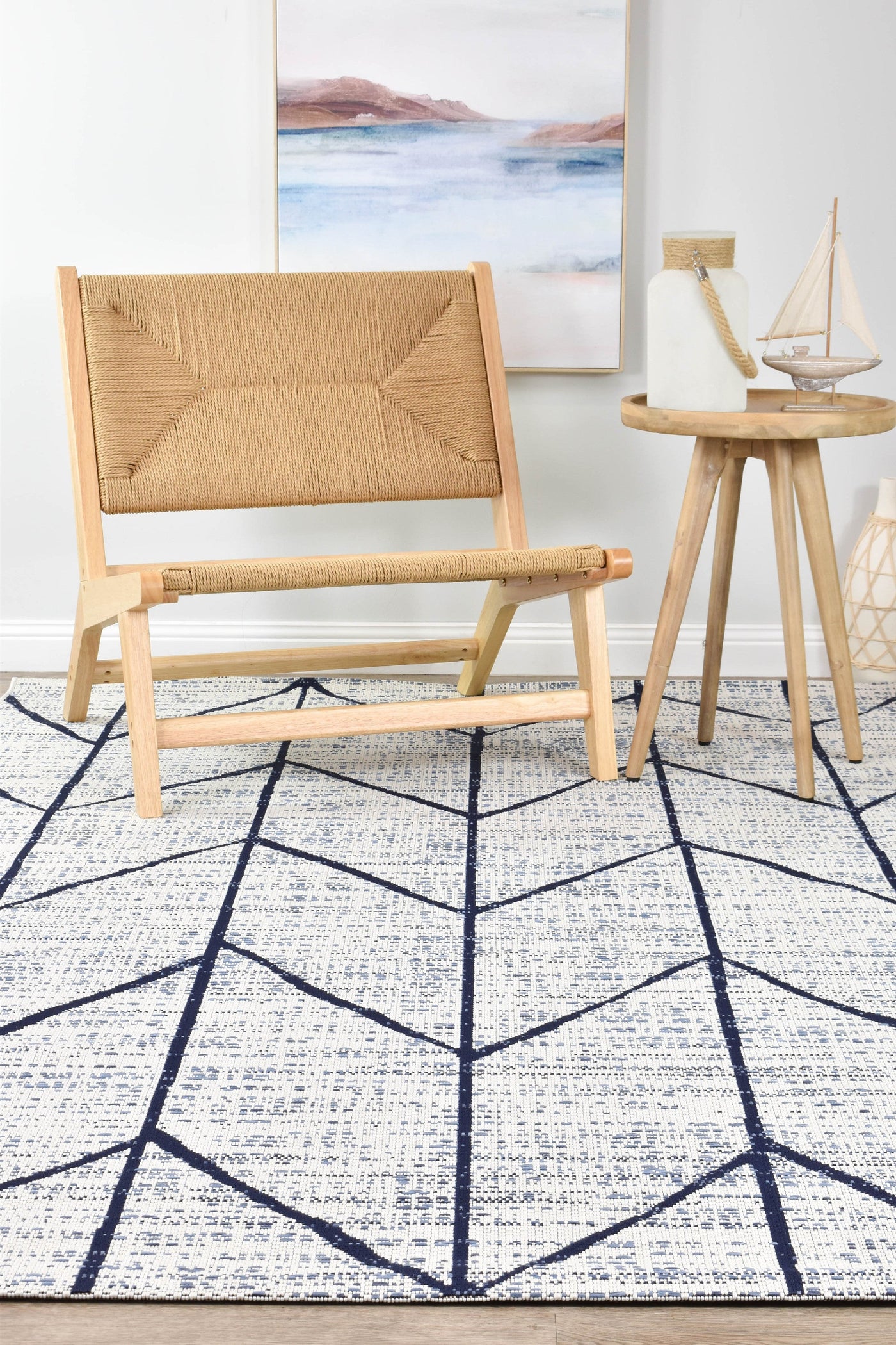 Mirada Cream Blue Rug 47274-306.