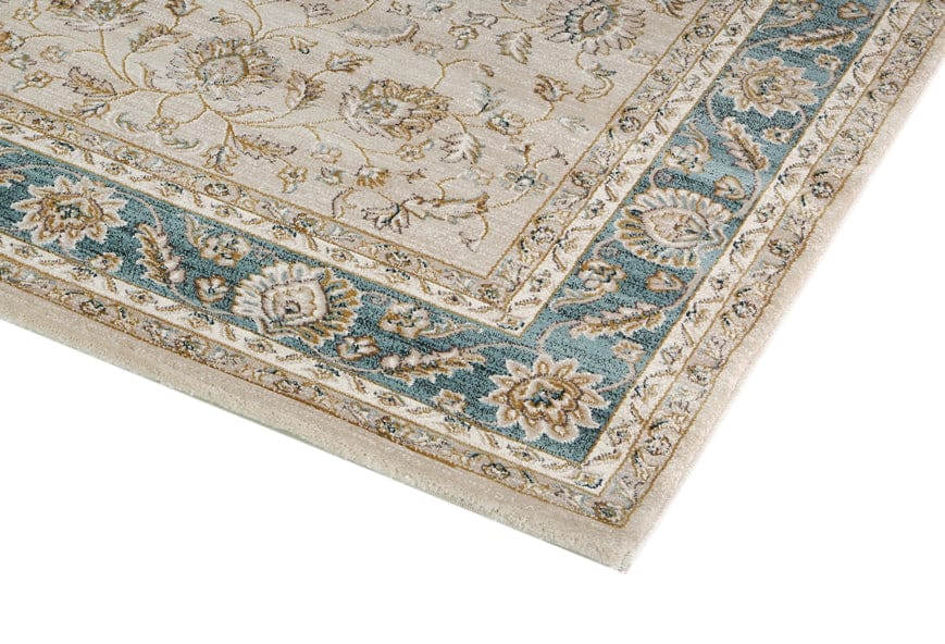 Alanya Beige/Blue Rug | Treasures of Turkey