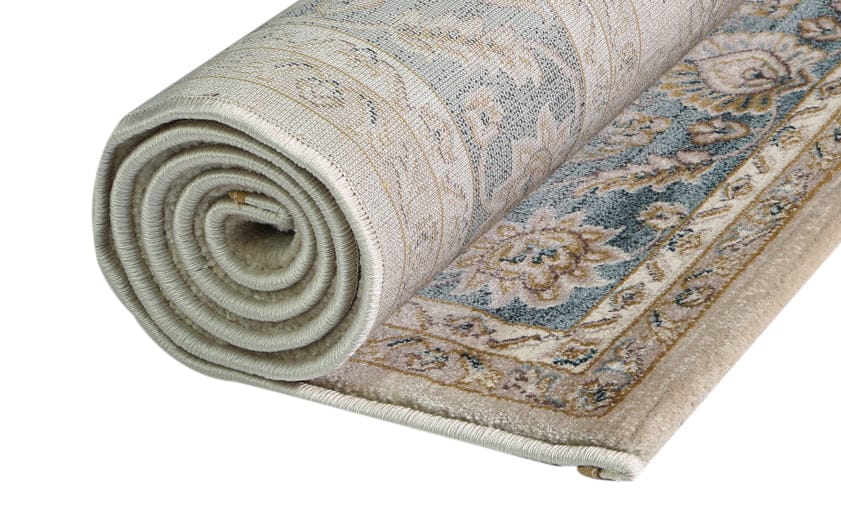 Alanya Beige/Blue Rug | Treasures of Turkey