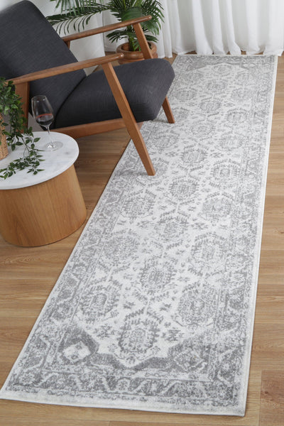 Navana White Grey Traditional Rug Brand Ventures