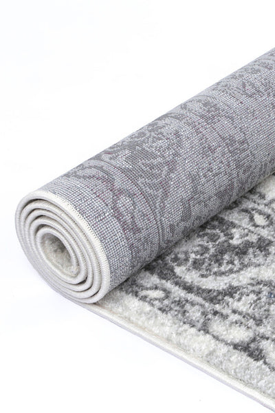 Navana White Grey Traditional Rug Brand Ventures