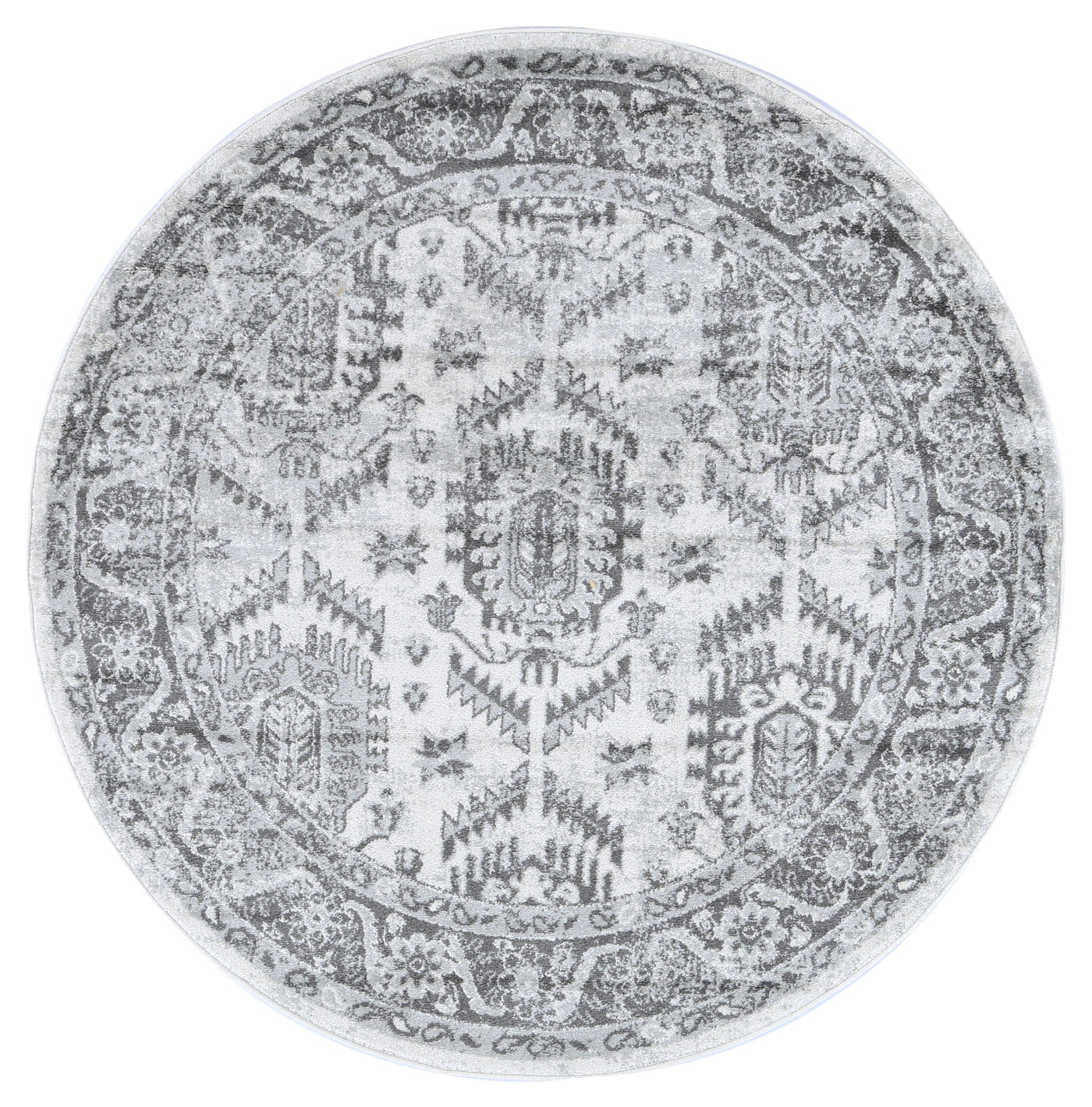 Navana White Grey Traditional Rug Brand Ventures