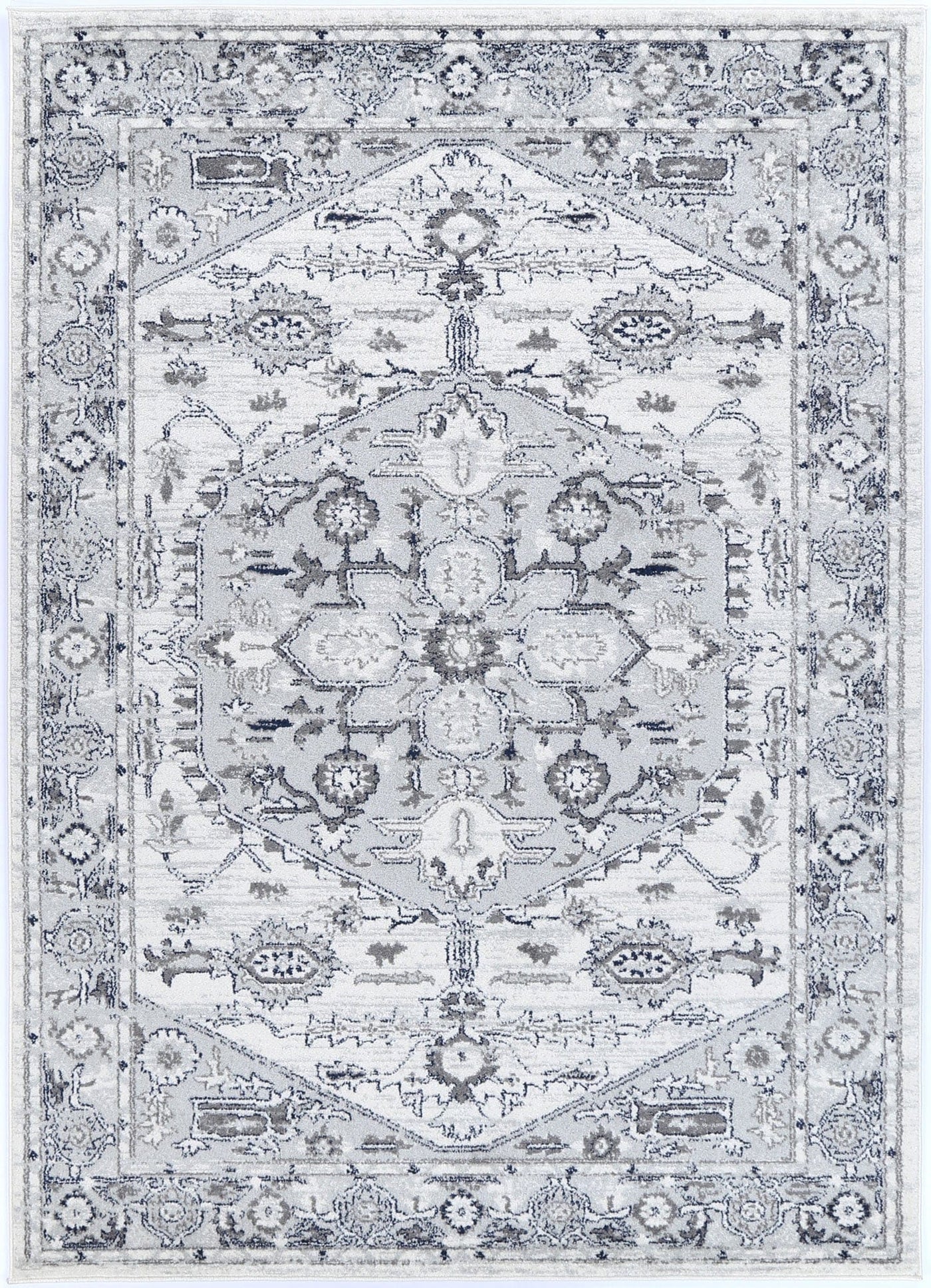 Navana Grey White Rug Brand Ventures