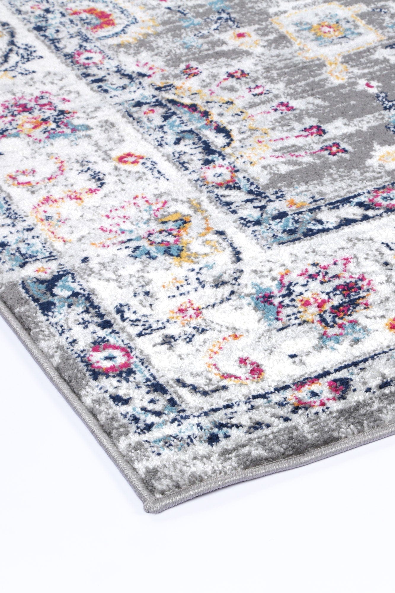 Navana Grey Multi Traditional Rug Brand Ventures