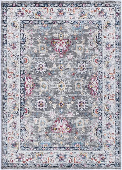 Navana Grey Multi Traditional Rug Brand Ventures