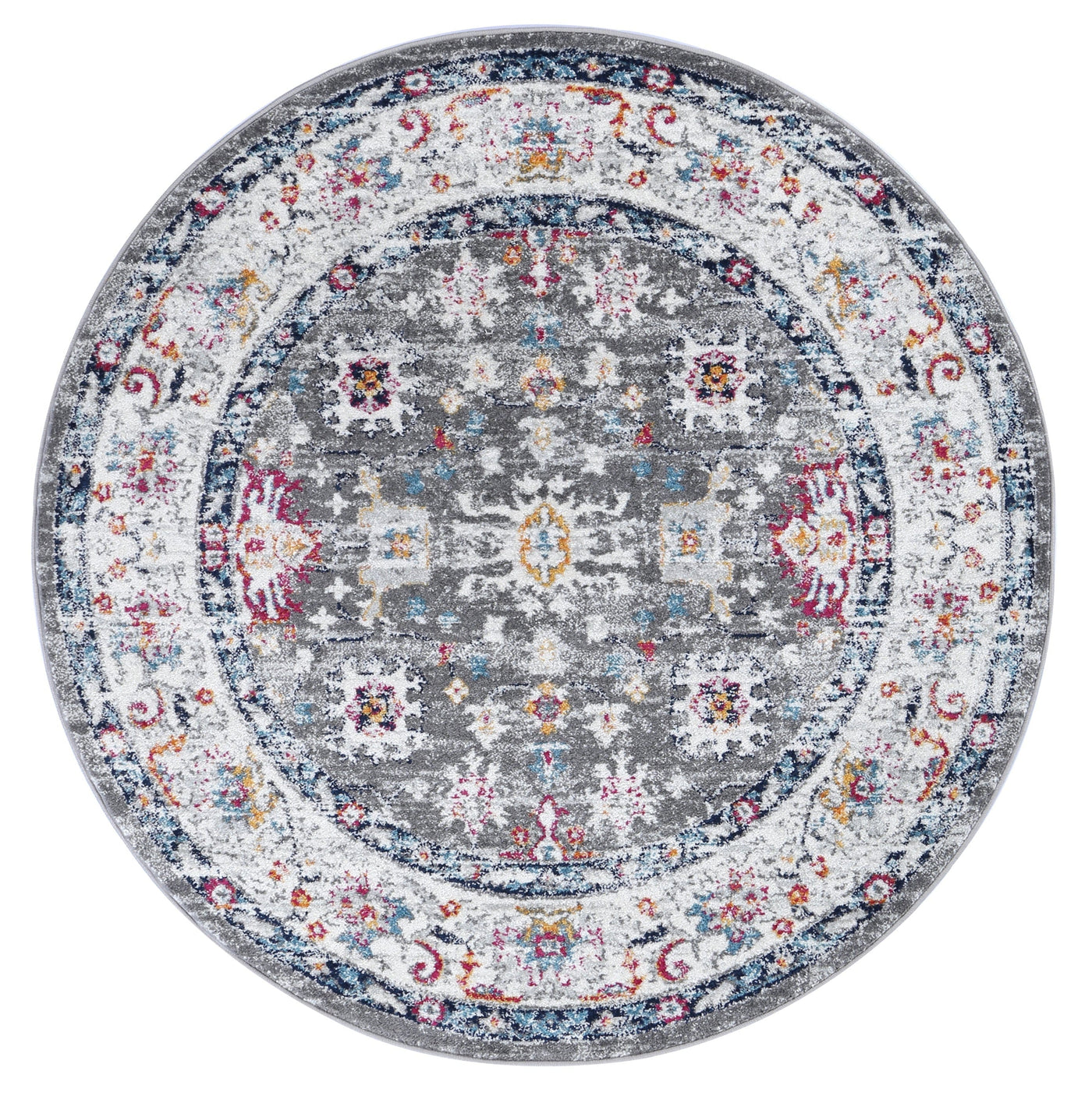 Navana Grey Multi Traditional Rug Brand Ventures