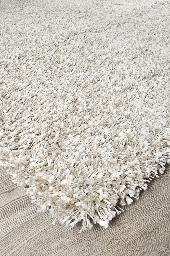 Plain Portland Shaggy Rug Beige 2211