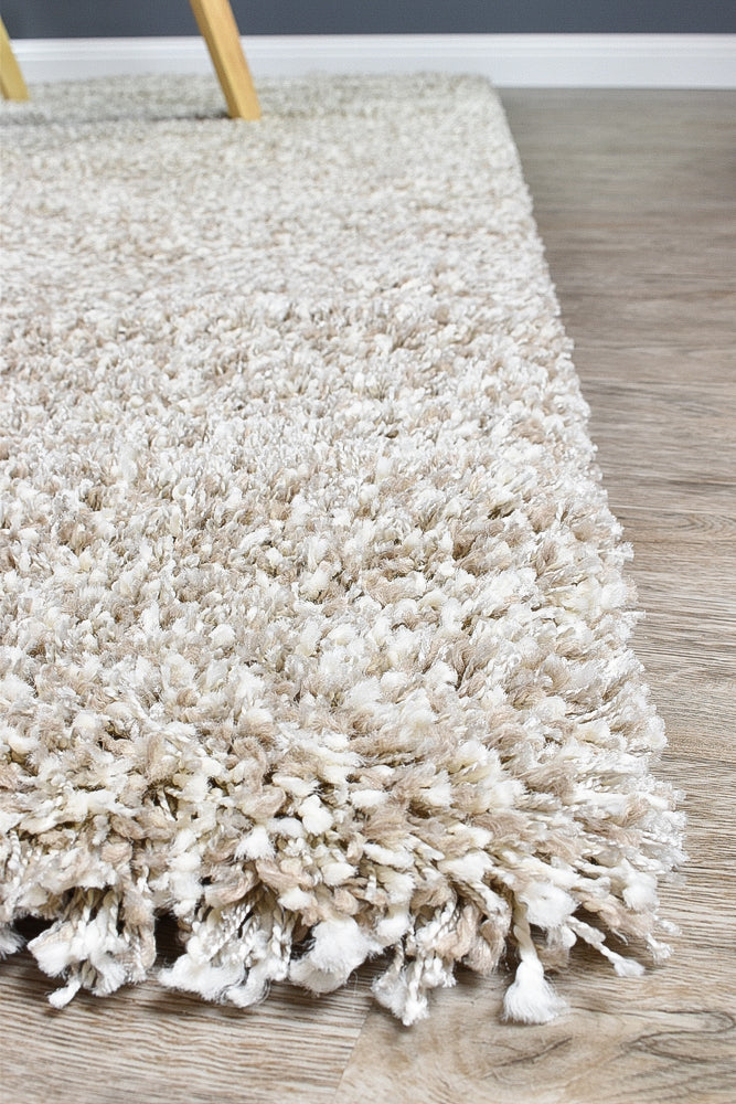 Plain Portland Shaggy Rug Beige 2211