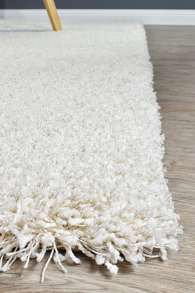 Plain Portland Shaggy Rug Natural 6926