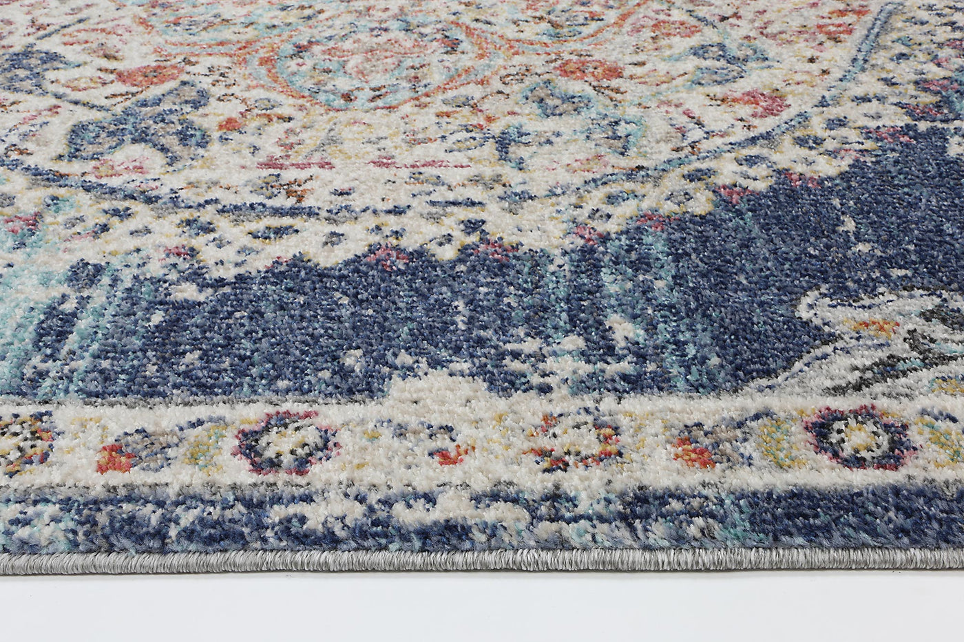 Konya Medalion Transitional Navy Multi Rug Brand Ventures