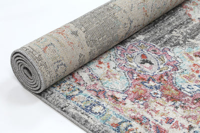 Konya Medalion Transitional Grey Rug Brand Ventures