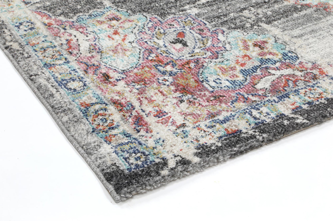 Konya Medalion Transitional Grey Rug Brand Ventures