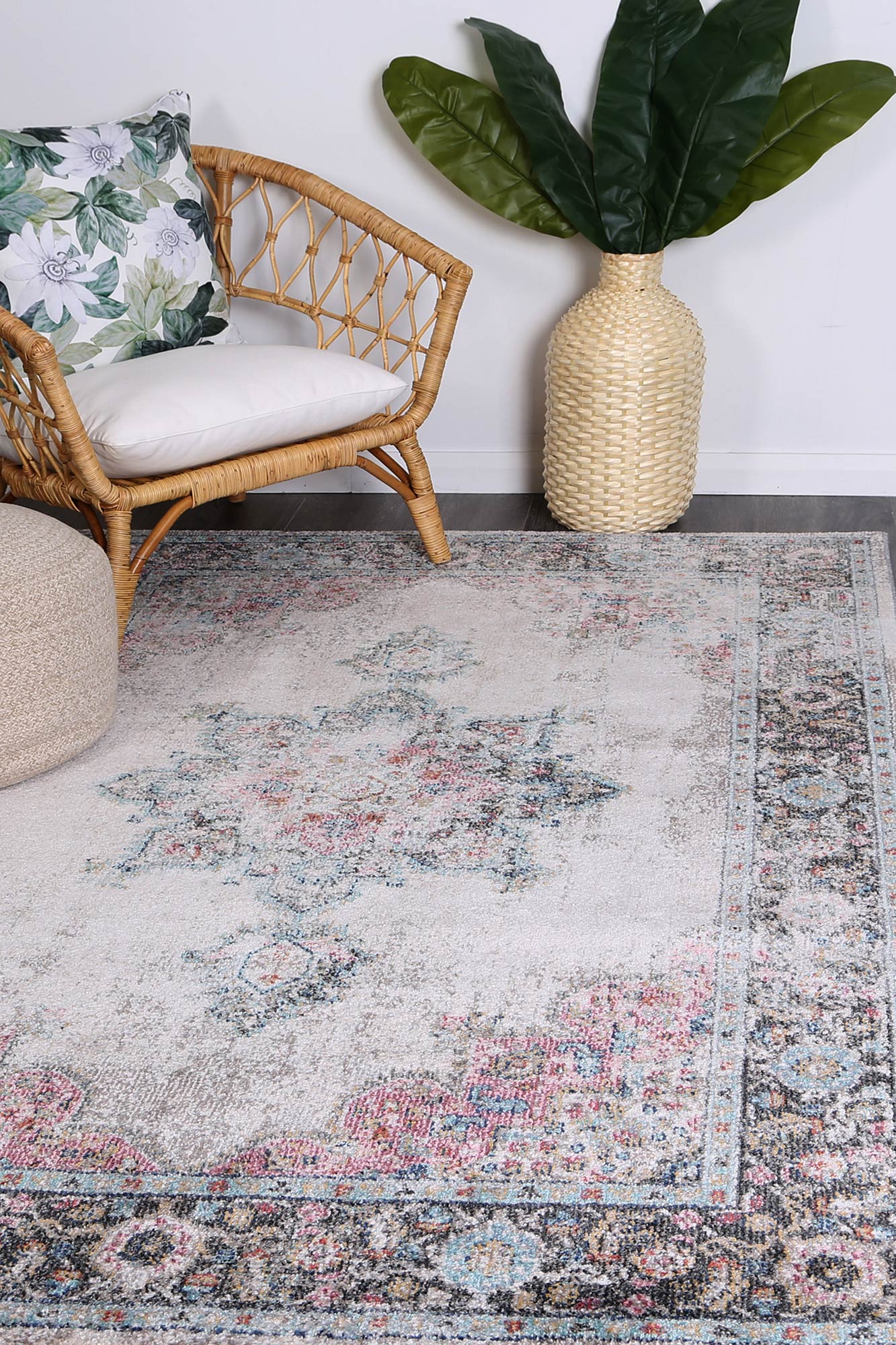 Konya Transitional Cream Rug Brand Ventures