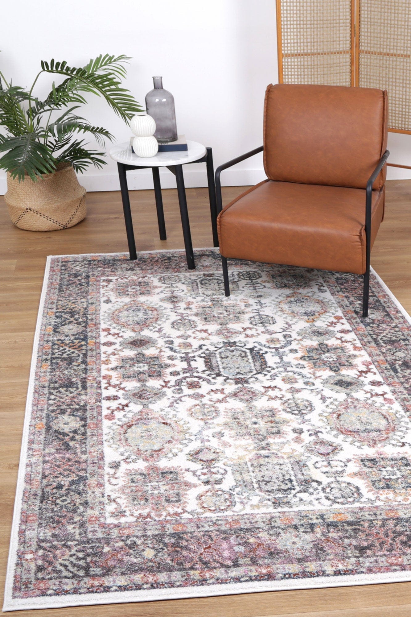 Zazaa Boarder Cream Rug Brand Ventures